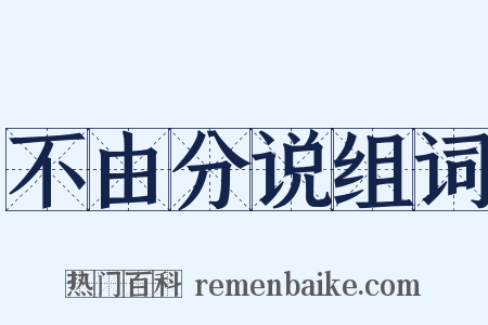不由分说组词是什么意思的图片
